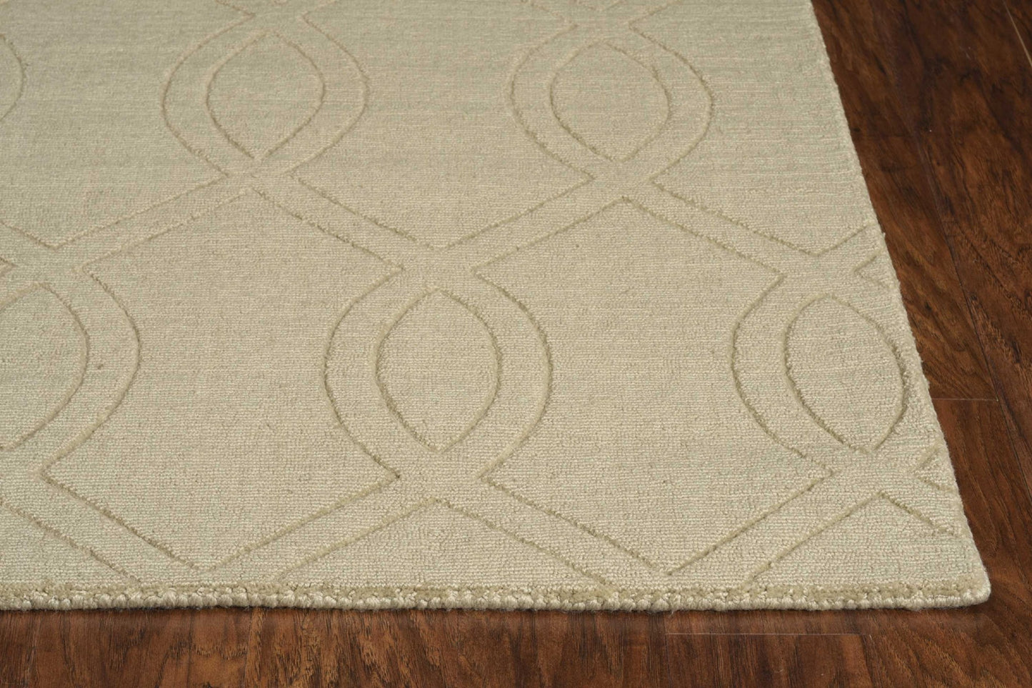 8' Beige Polyester Rug