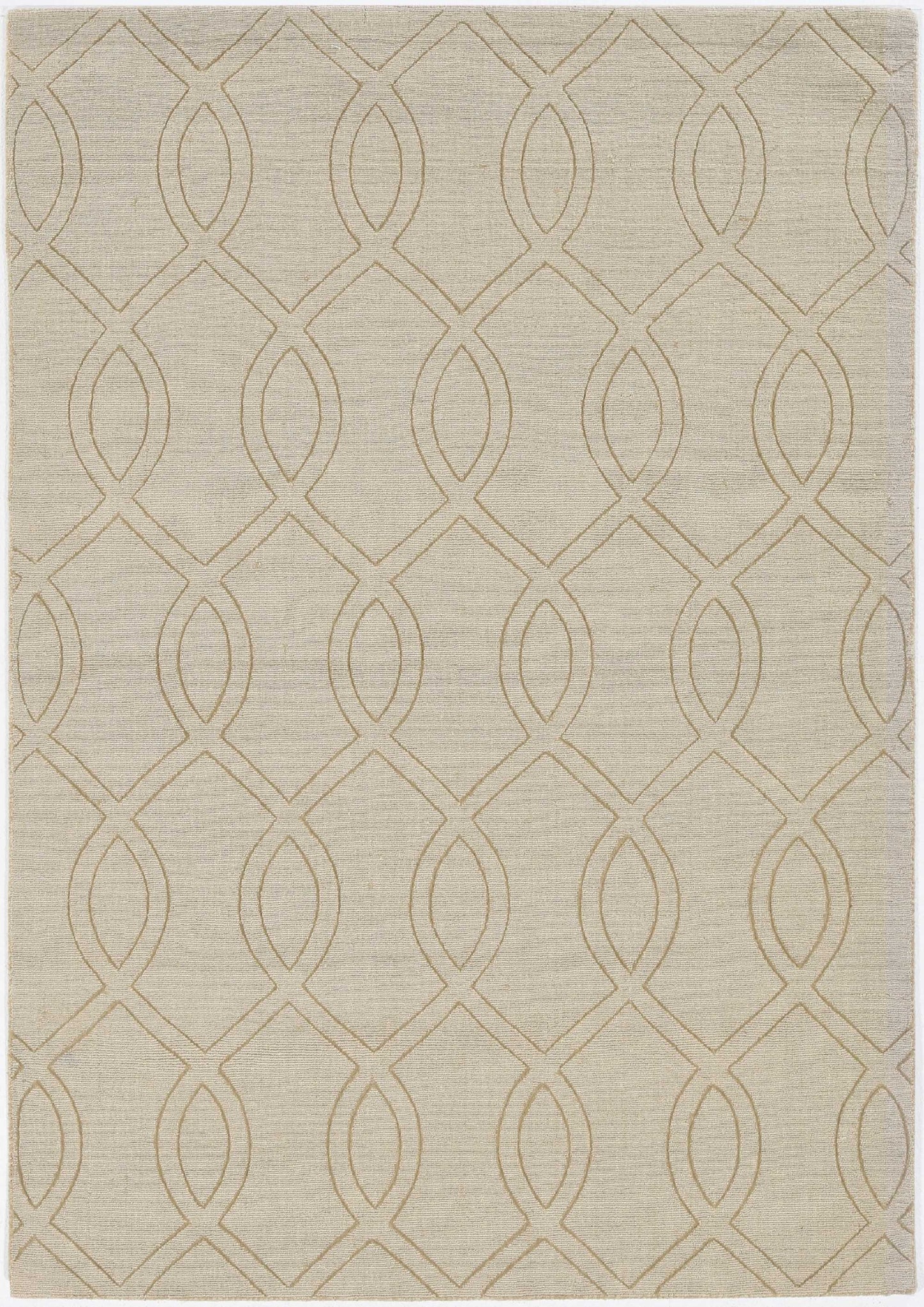 8' Beige Polyester Rug