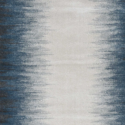 3' X 5'  Ivory Blue Gradient Area Rug