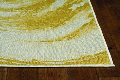 3' X 4' Ivory Or Gold Polypropylene Area Rug