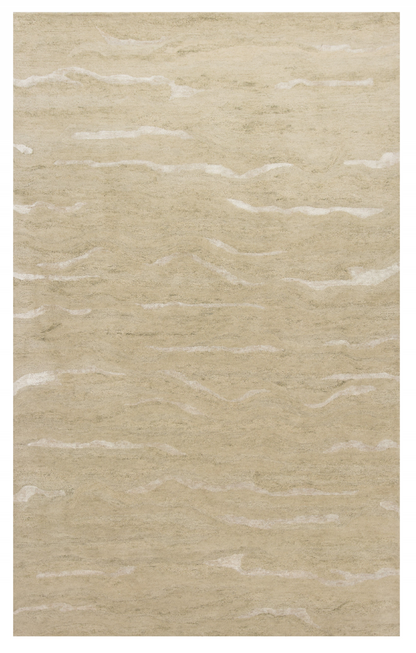 102 X 138 Beige Wool Or Viscose Rug