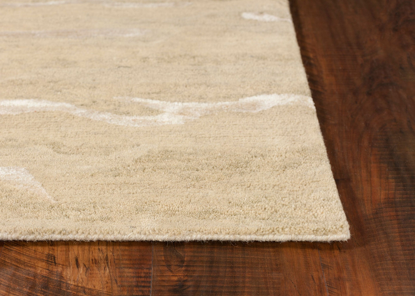 102 X 138 Beige Wool Or Viscose Rug