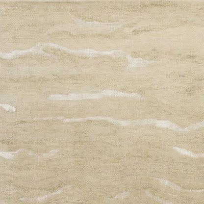 102 X 138 Beige Wool Or Viscose Rug