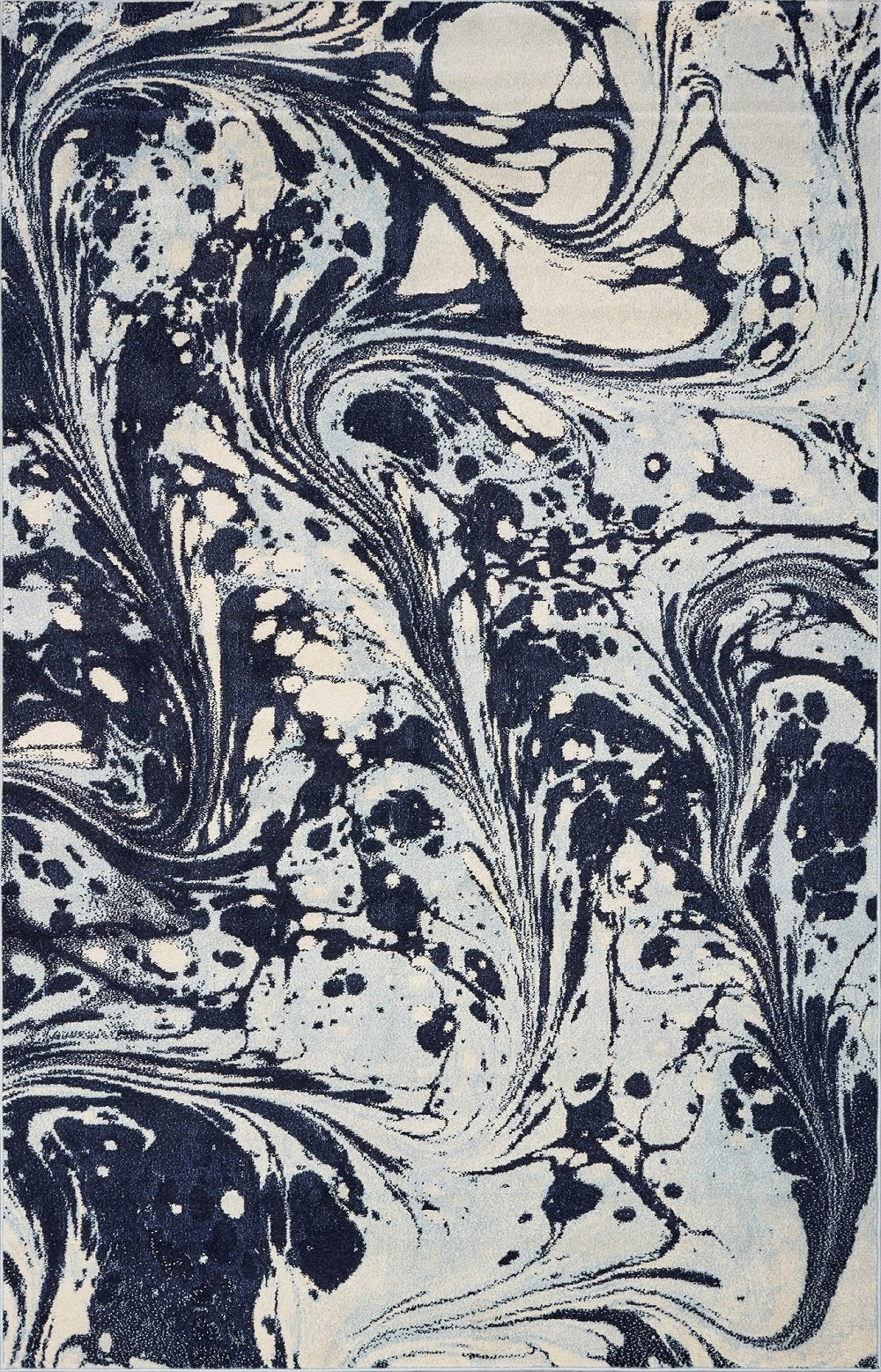 3' X 5' Blue Abstract Splashes Area Rug