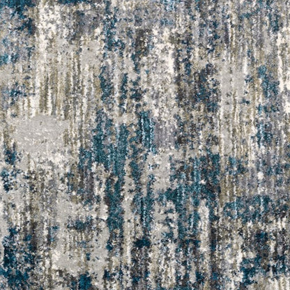 5'X8' Grey And Blue Grey Skies Area Rug