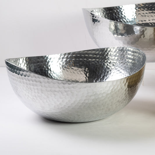 Handcrafted 14.5" Hammered Stainless Steel Centerpiece Bowl