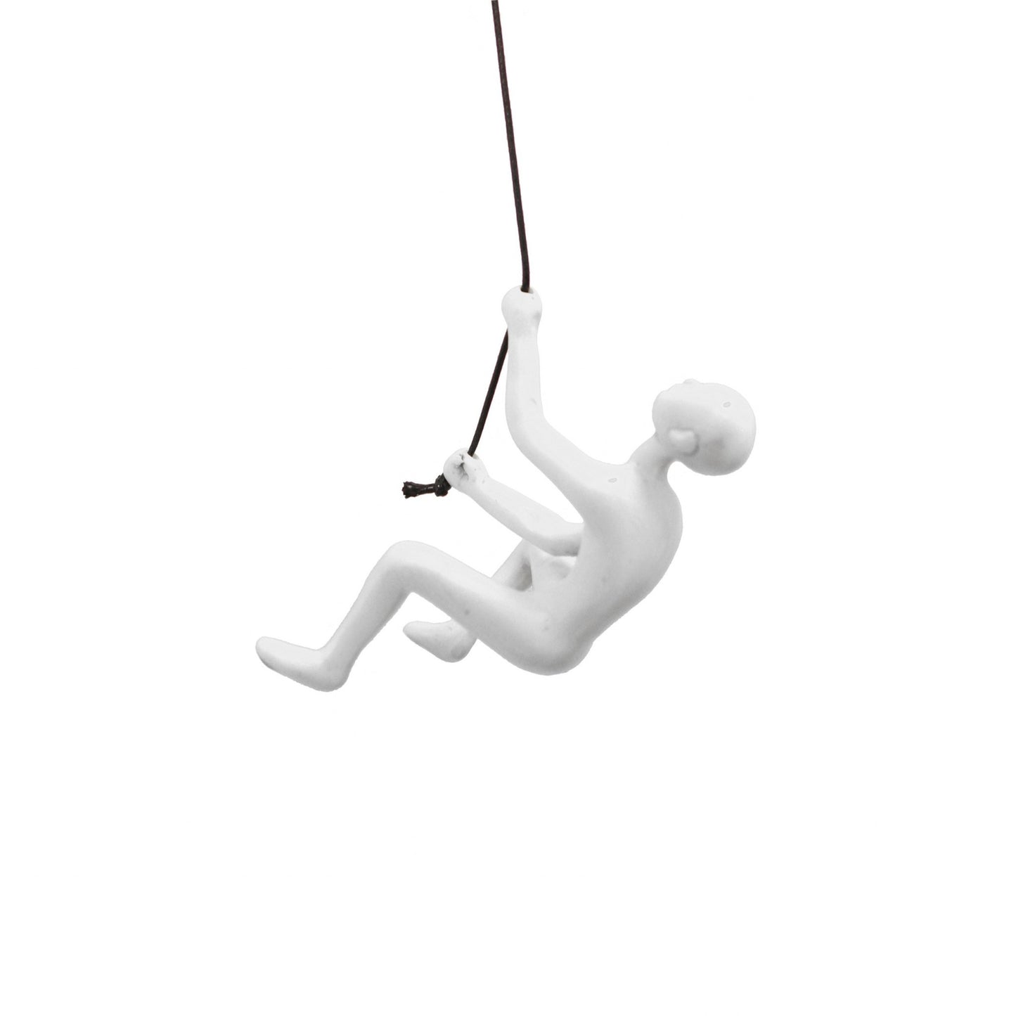 6" White Unique Climbing Man Wall Art