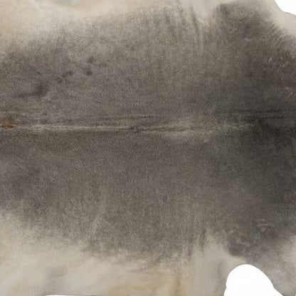 6' X 7' Gray Natural Cowhide Area Rug