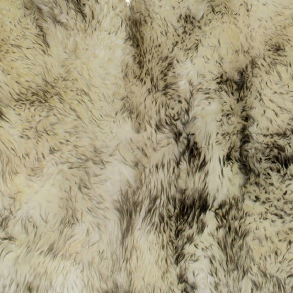 3' X 5' Brown Ombre Natural Sheepskin Area Rug