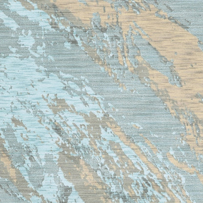 4’X6’ Blue And Gray Abstract Impasto Area Rug