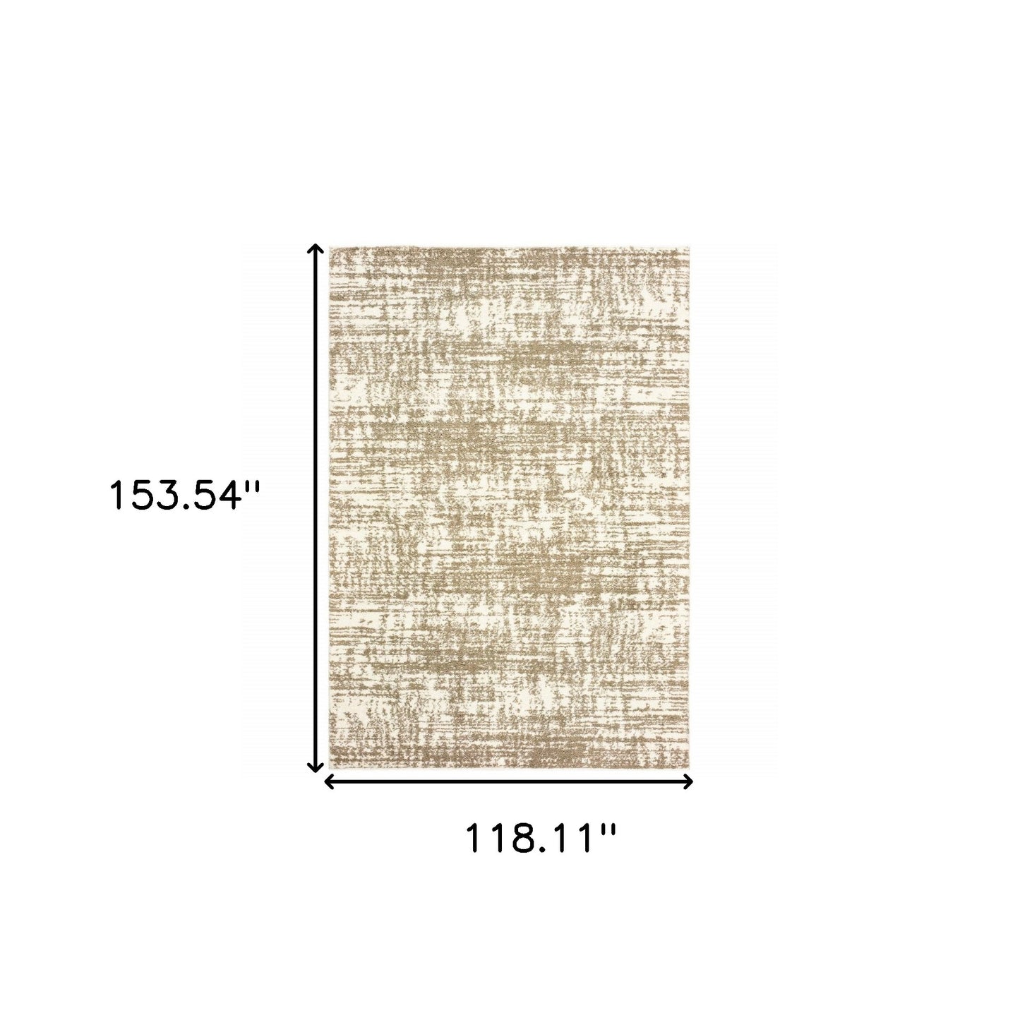 5’X8’ Ivory And Gray Abstract Strokes Area Rug