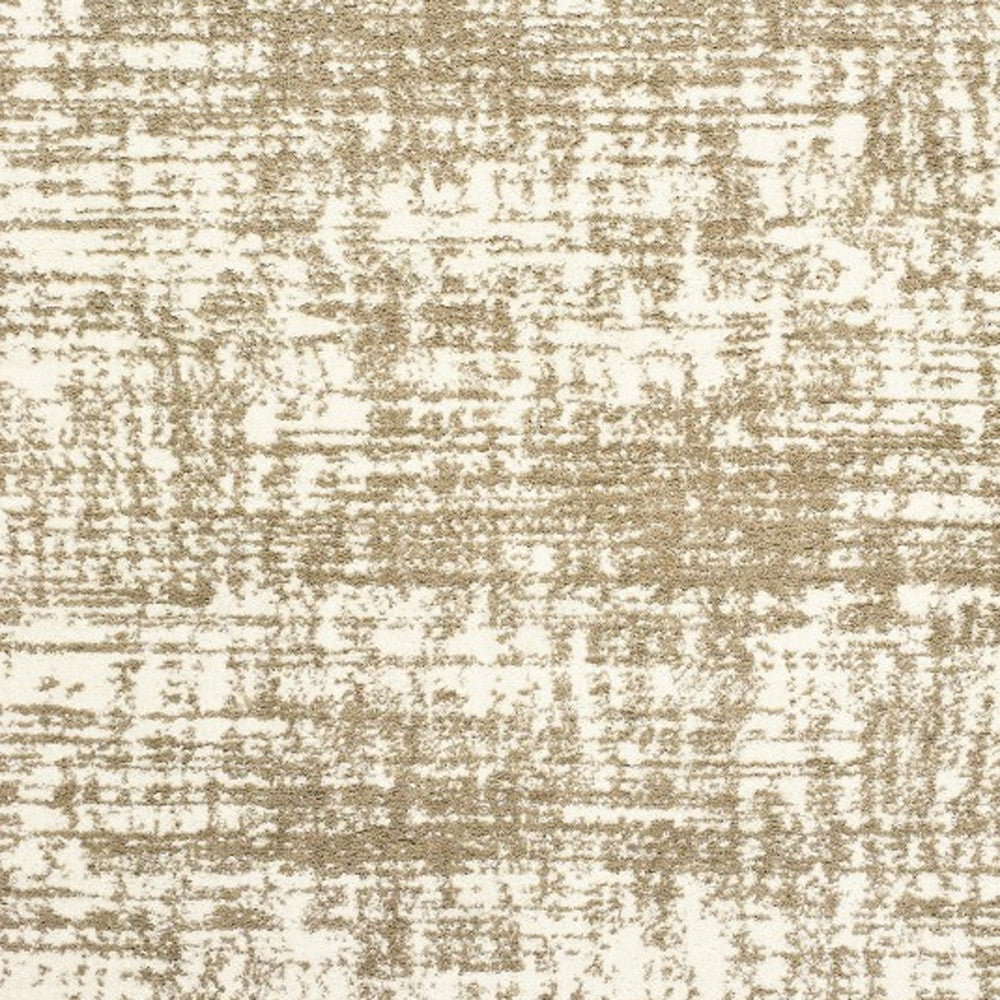 5’X8’ Ivory And Gray Abstract Strokes Area Rug