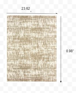 5’X8’ Ivory And Gray Abstract Strokes Area Rug