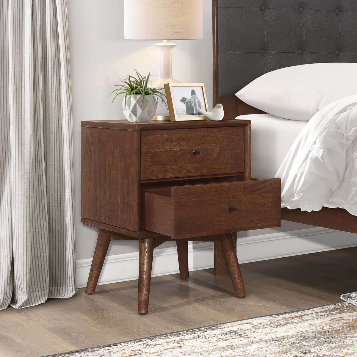 Caroline Mid Century Modern Style Night Stand | Ashcroft Furniture | TX | The Best Drop shipping Supplier in the USA