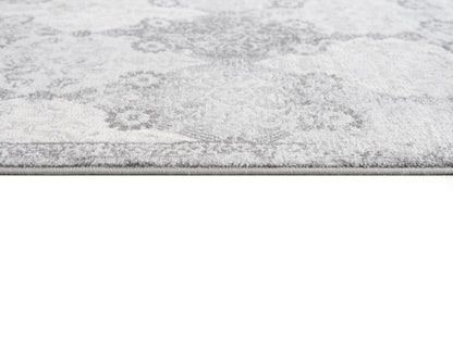 4’ X 6’ Gray Distressed Trellis Pattern Area Rug