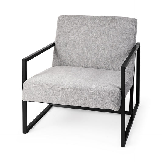 Geo Modern Gray And Black Accent Or Side Chair