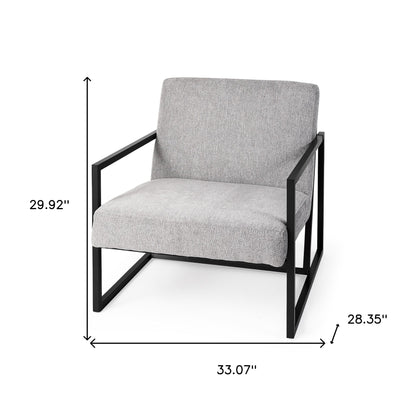 Geo Modern Gray And Black Accent Or Side Chair