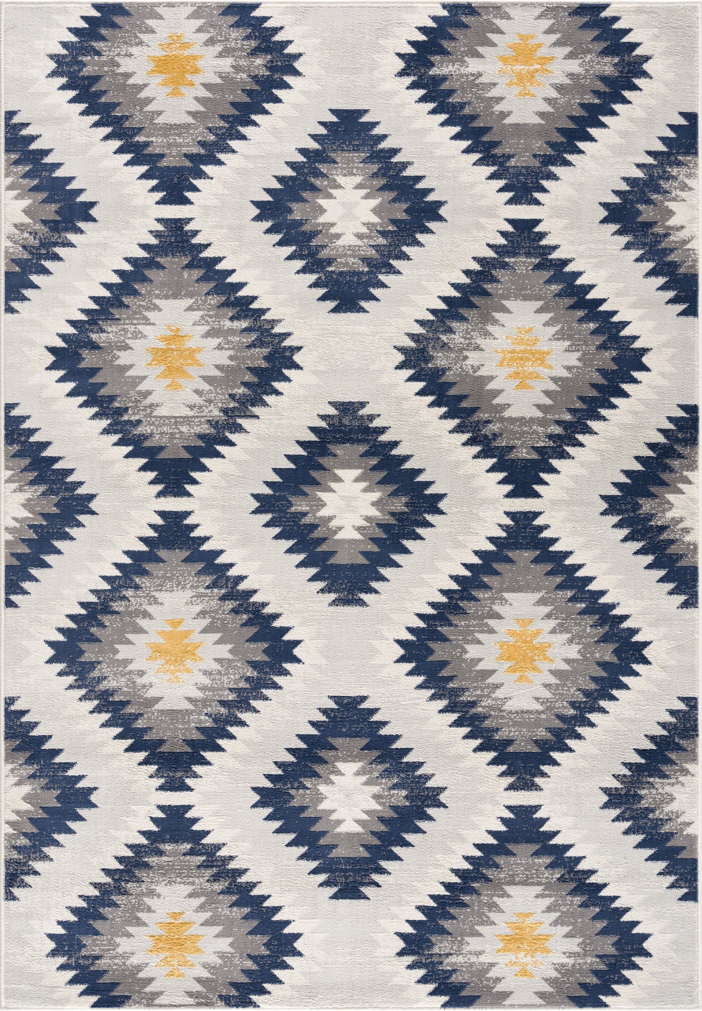 10' Blue Ikat Kilim Runner Rug