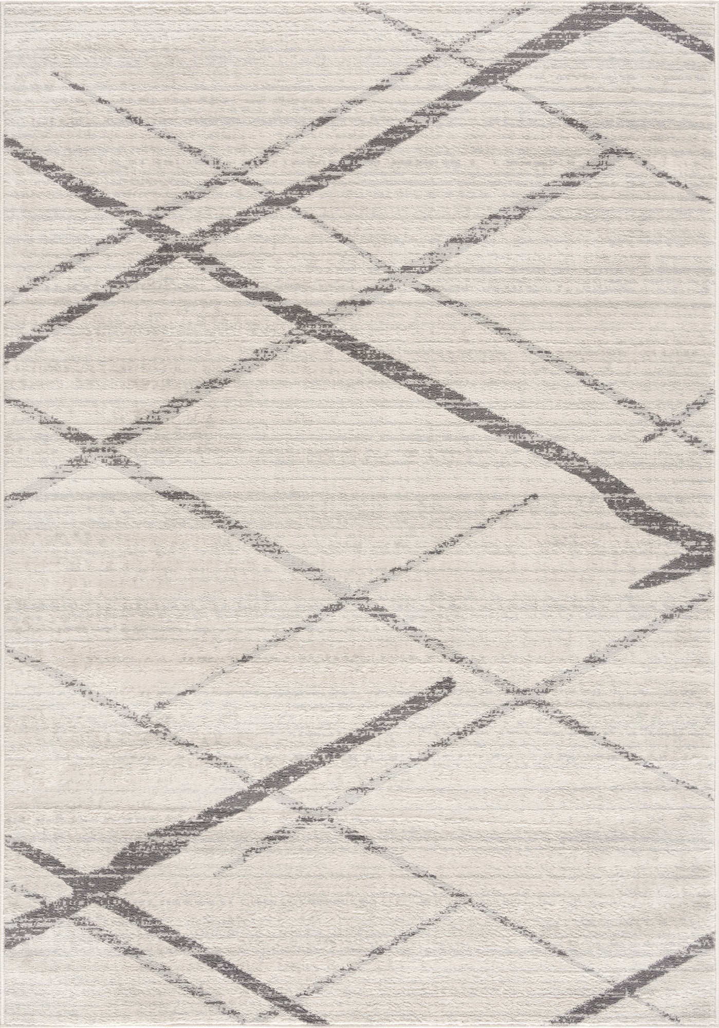 2' X 4' Gray Geometric Dhurrie Area Rug