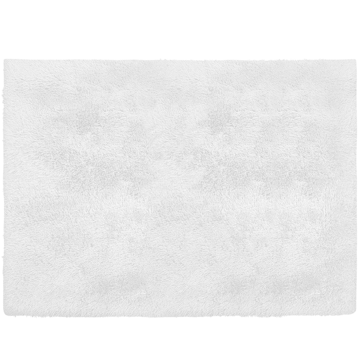 4' X 5' White Power Loom Area Rug