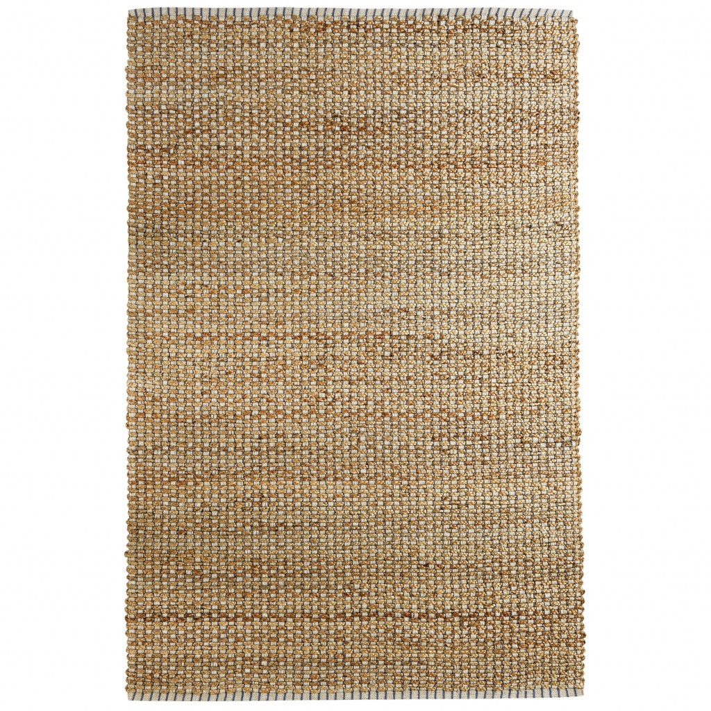 8' X 10' Natural Dhurrie Hand Woven Area Rug