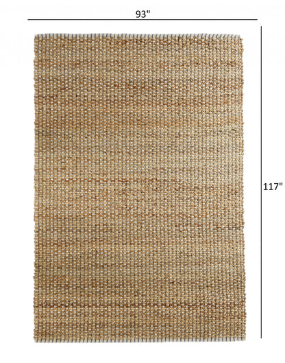 8' X 10' Natural Dhurrie Hand Woven Area Rug