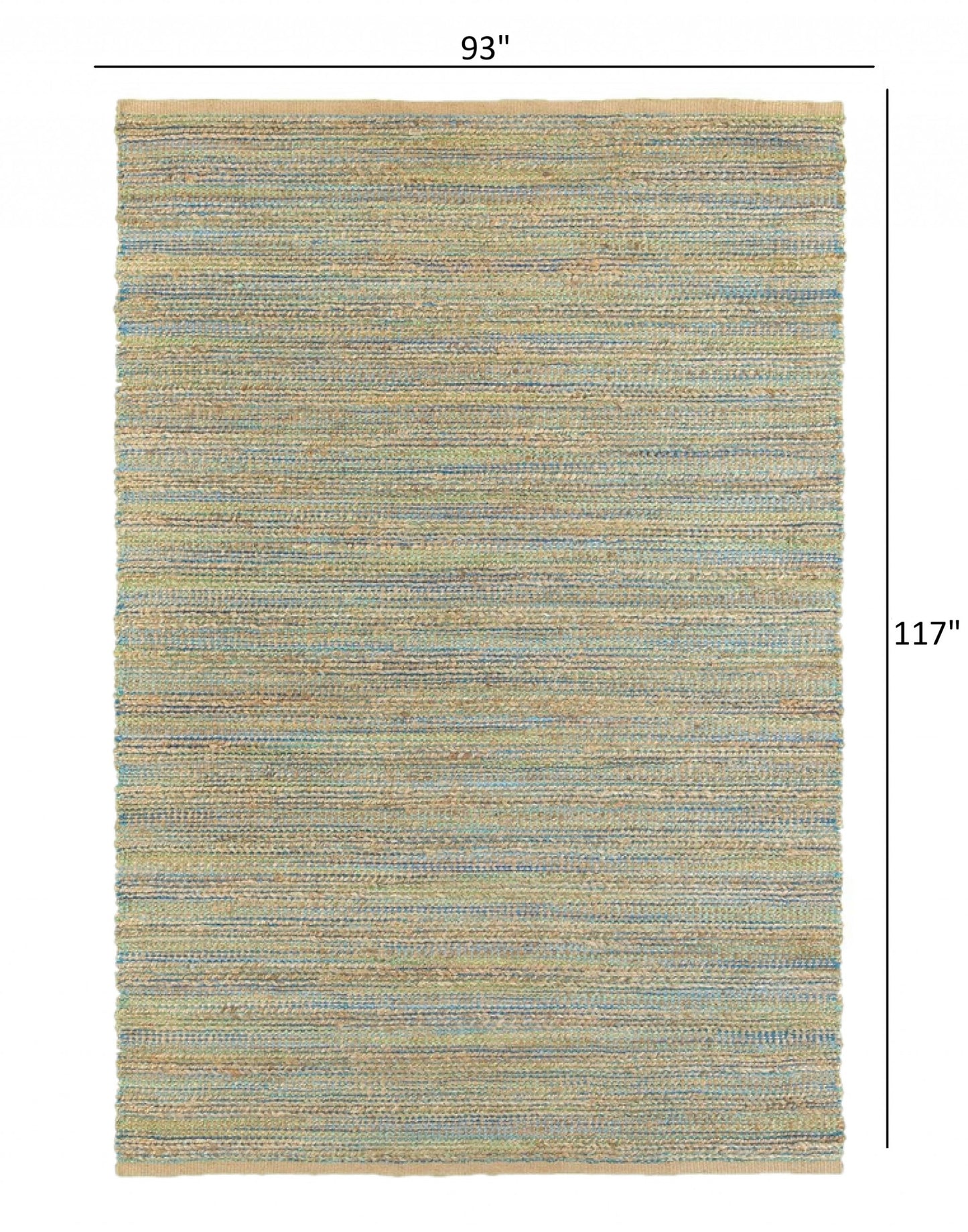 9' X 12' Blue And Beige Dhurrie Hand Woven Area Rug