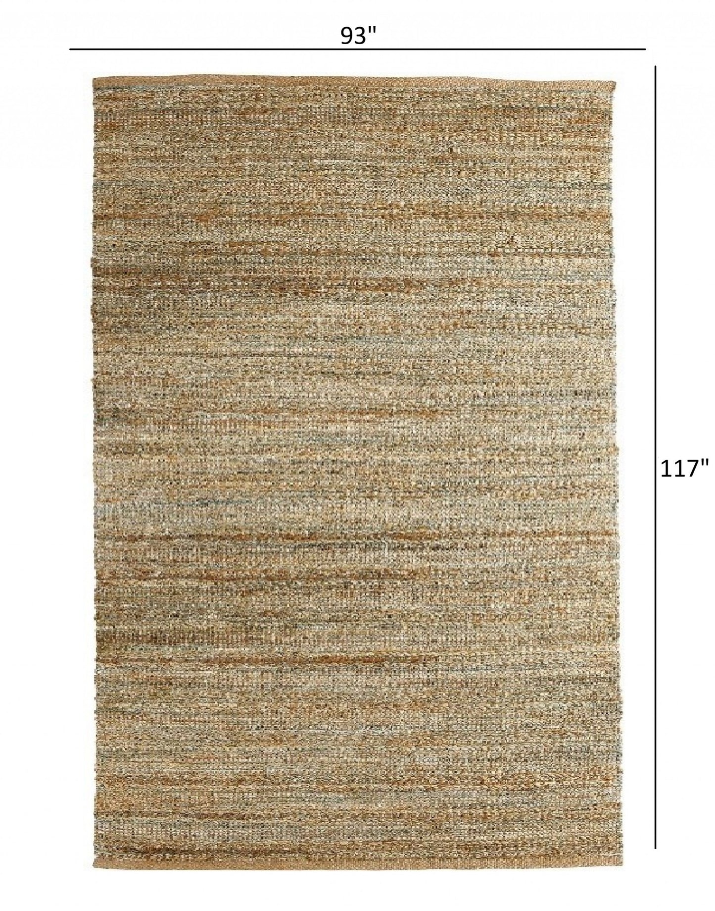 9' X 12' Natural Dhurrie Hand Woven Area Rug