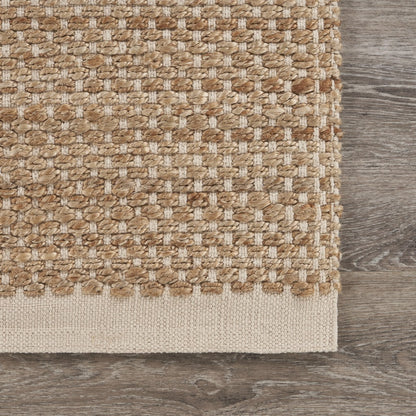 8' X 10' Tan Hand Loomed Area Rug