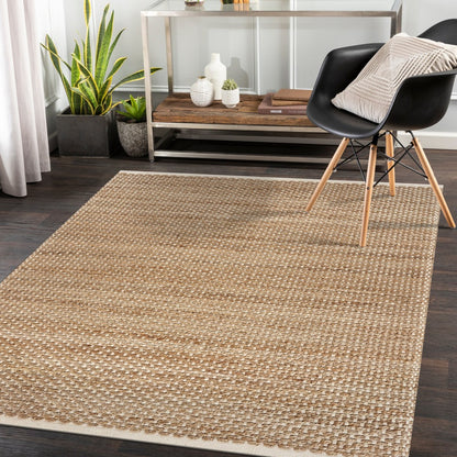 8' X 10' Tan Hand Loomed Area Rug