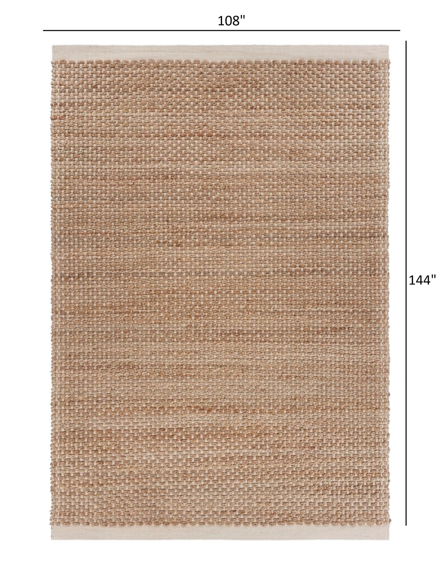 8' X 10' Tan Hand Loomed Area Rug