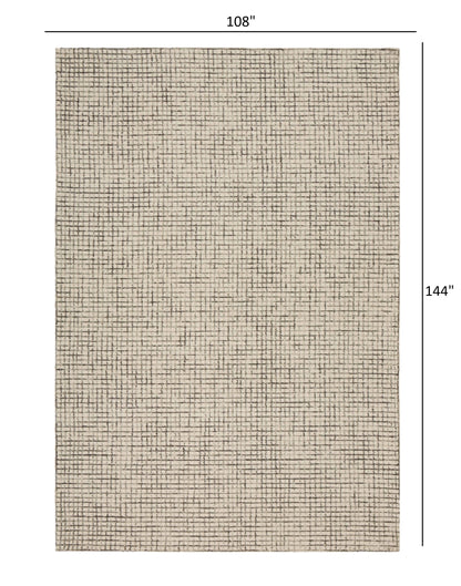 8' X 10' Tan Wool Hand Loomed Area Rug