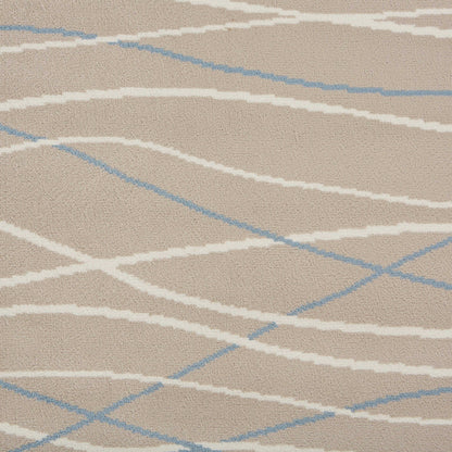 5’ x 7’ Gray Contemporary Waves Area Rug