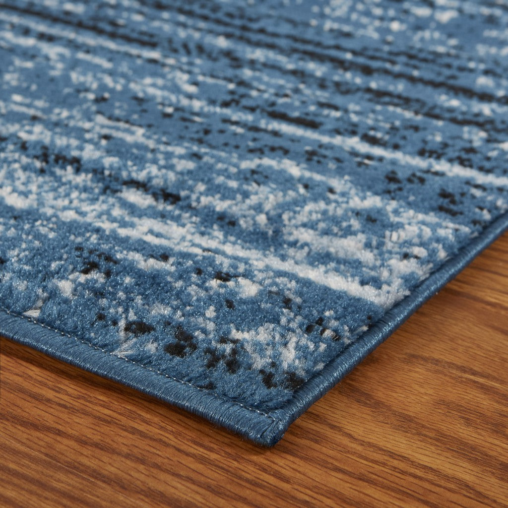 8' X 10' Blue Dhurrie Area Rug