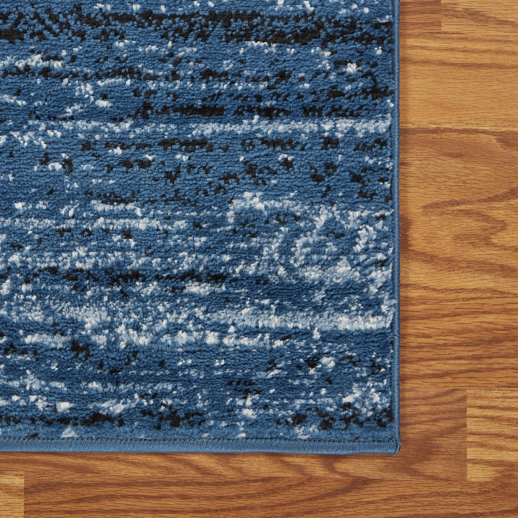 8' X 10' Blue Dhurrie Area Rug