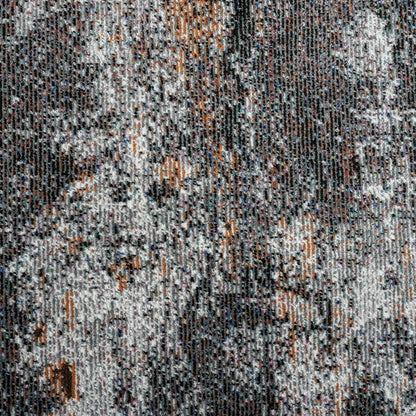 5’ x 8’ Gray And Orange Storm Area Rug