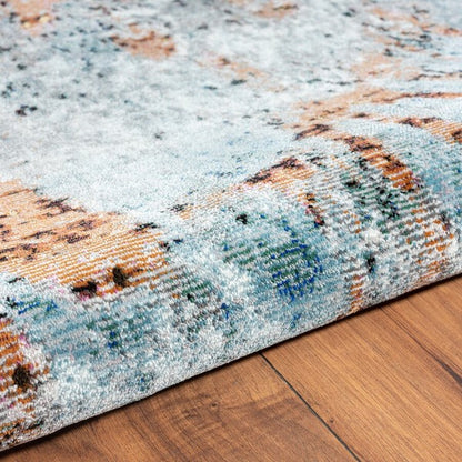 5’ x 8’ Rustic Brown Abstract Area Rug