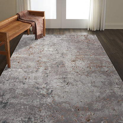 5’ x 8’ Light Gray Modern Abstract Area Rug