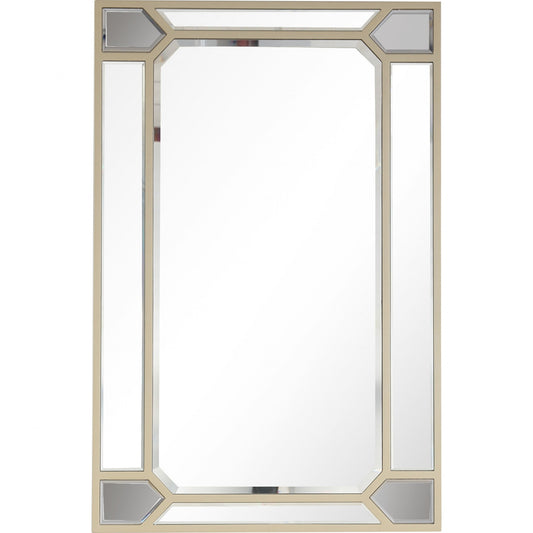 Silver Rectangle Accent Metal Mirror