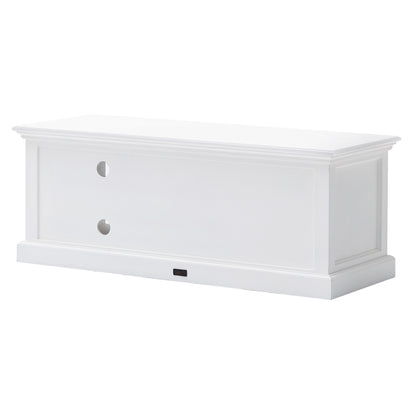 47" Classic White Entertainment Unit with Two Drawers