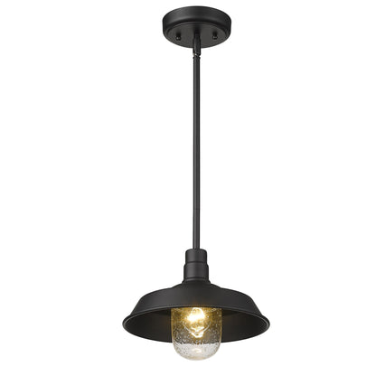 Matte Black Shallow Plate Adjustable Pendant Light