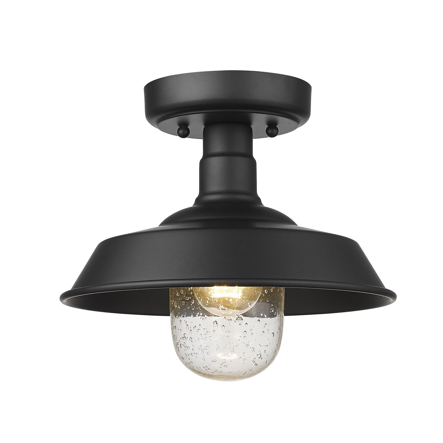 Matte Black Shallow Plate Adjustable Pendant Light