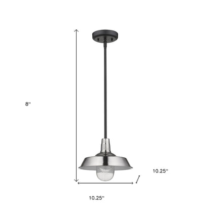 Silver Shallow Plate Adjustable Pendant Light