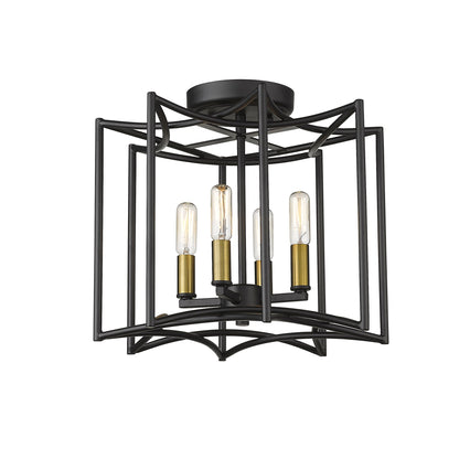 Rhian 4-Light Matte Black Pendant