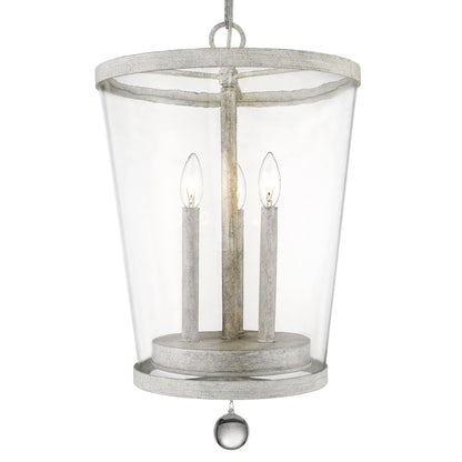 Callie 3-Light Country White Foyer Pendant