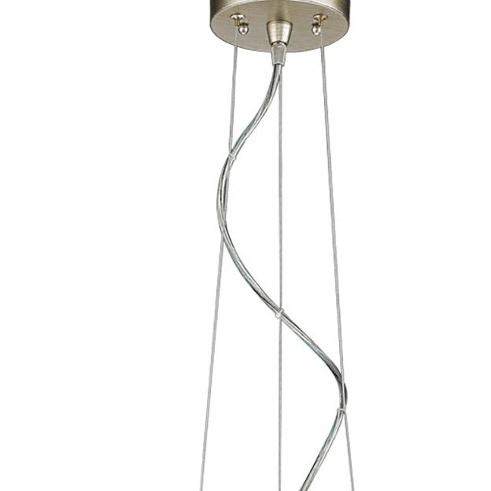 Layla 1-Light Washed Gold Bowl Pendant With Gloss White Interior Shade