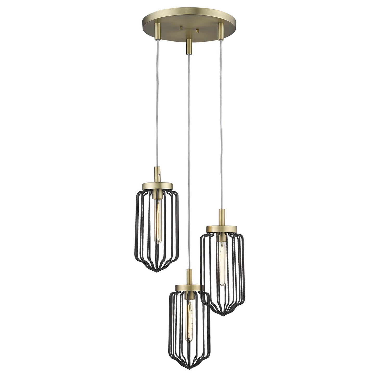 Reece 3-Light Aged Brass Chandelier