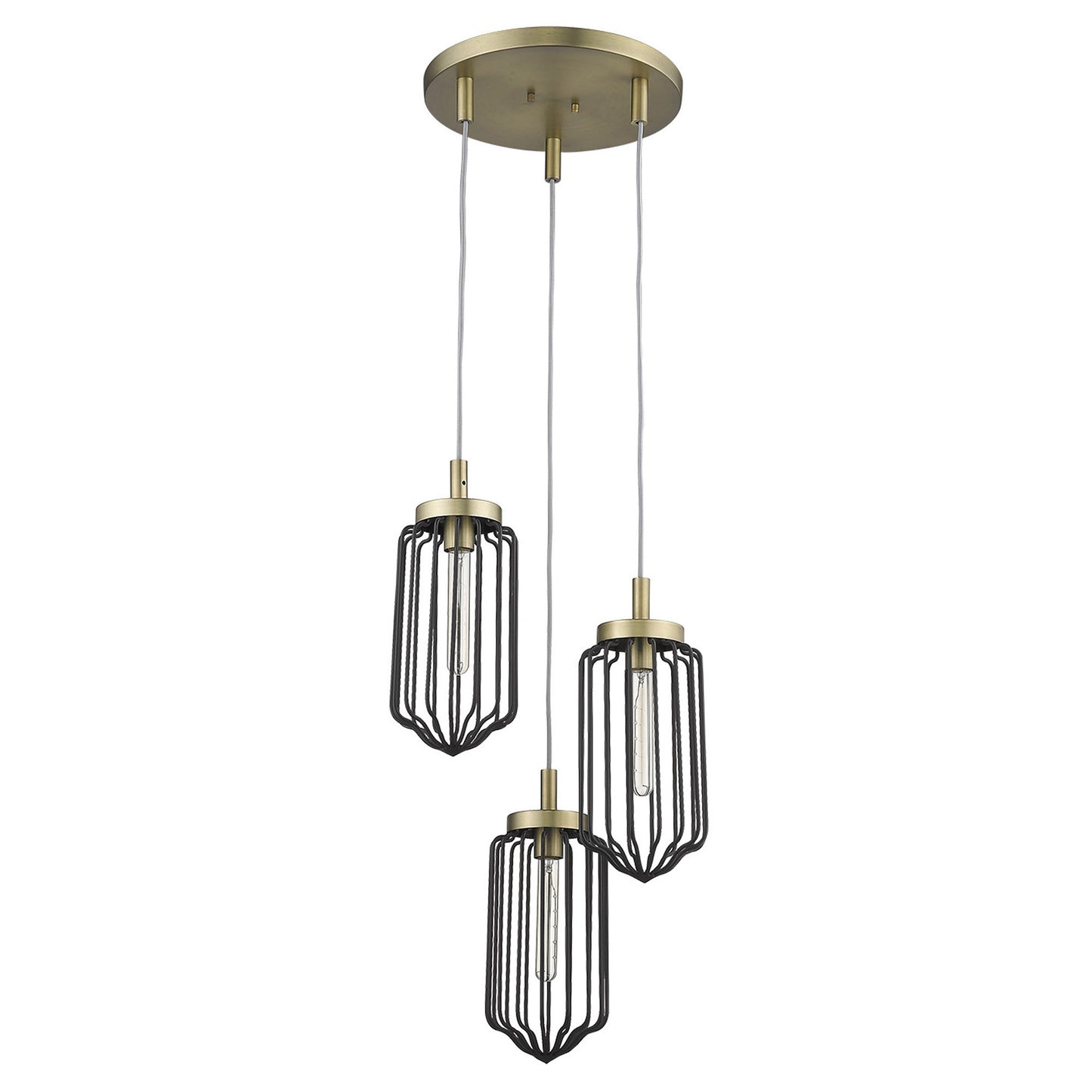 Reece 3-Light Aged Brass Chandelier