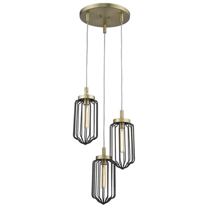 Reece 3-Light Aged Brass Chandelier