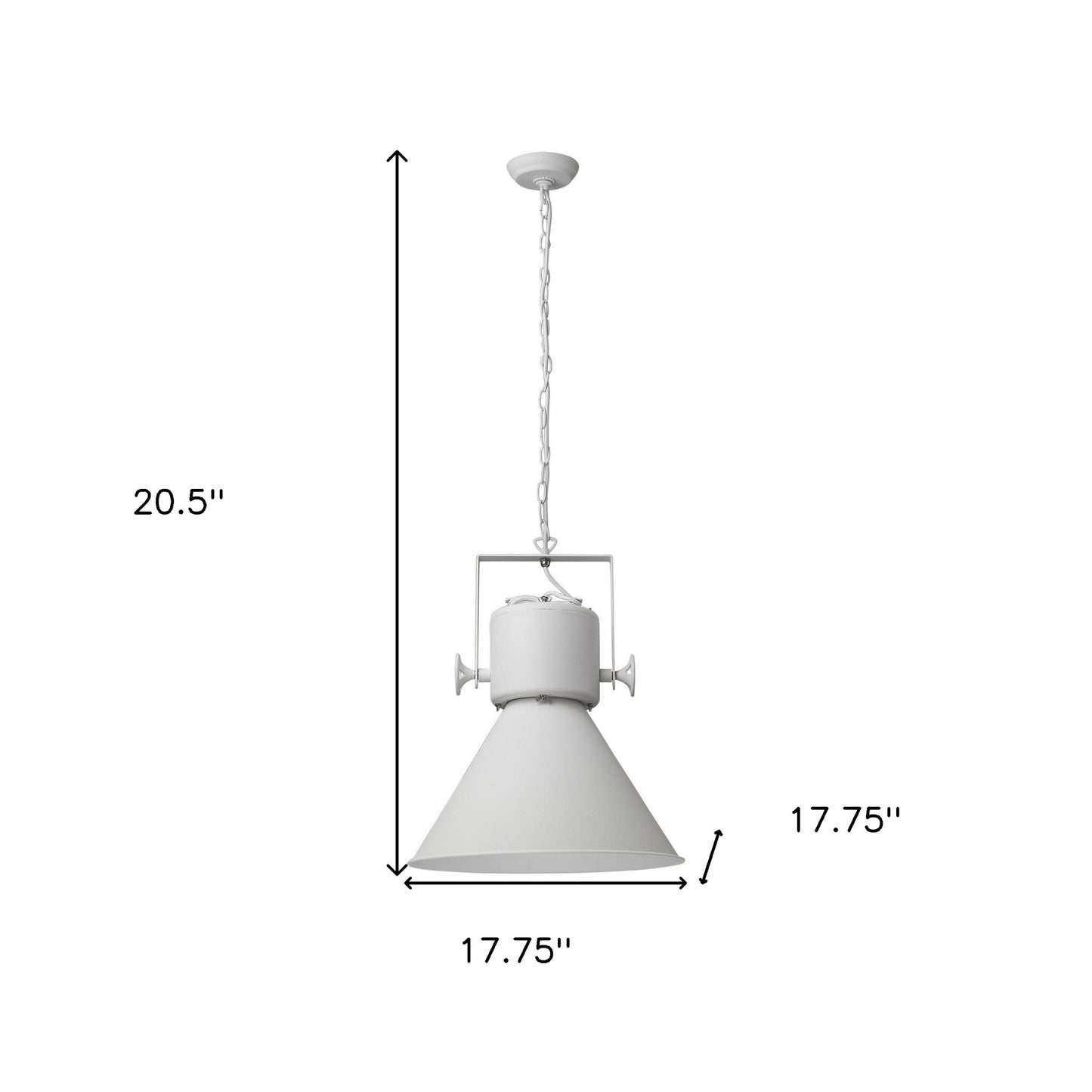 Crew 1-Light White Pendant